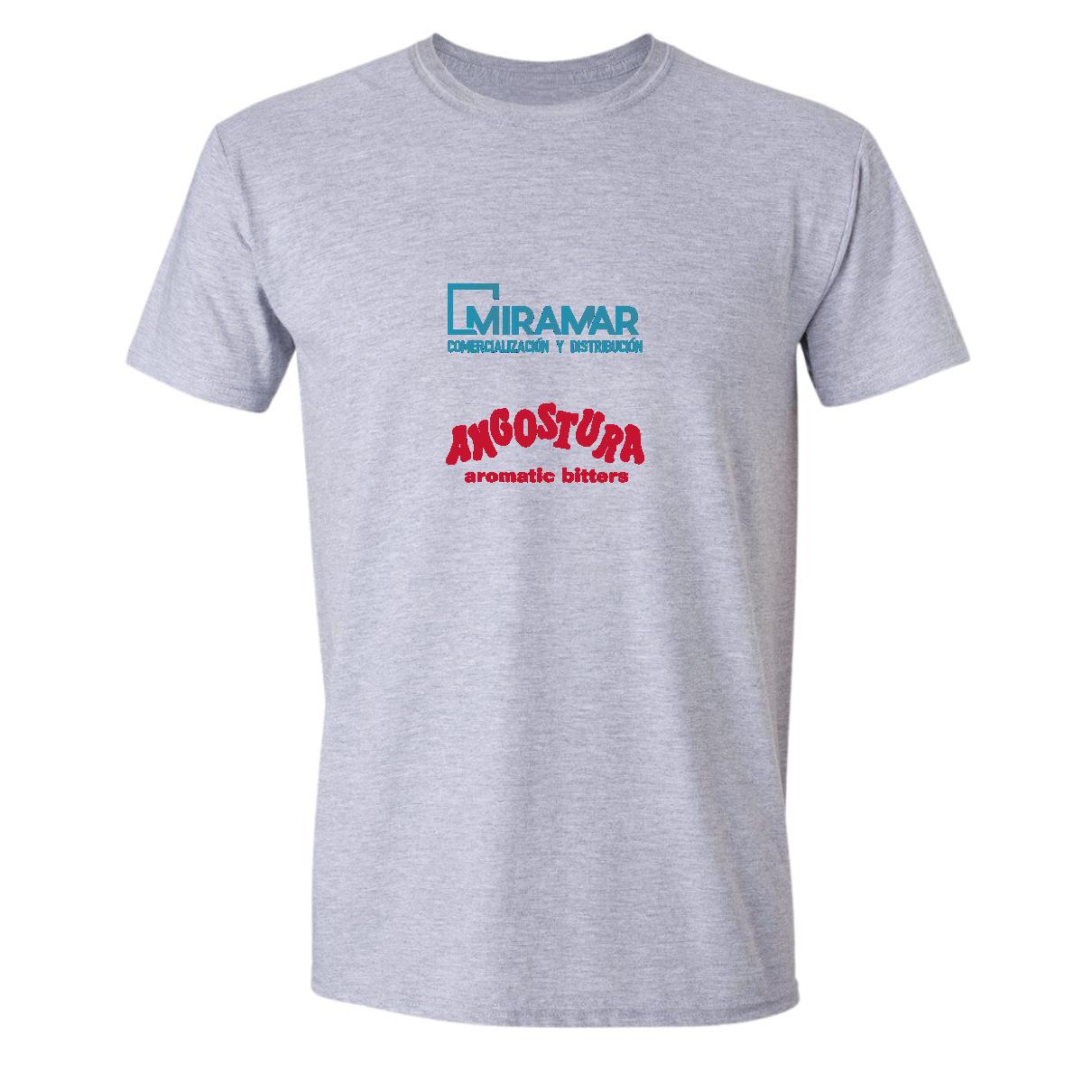 Playera Manga Corta Hombre Gris Personalizable Logo