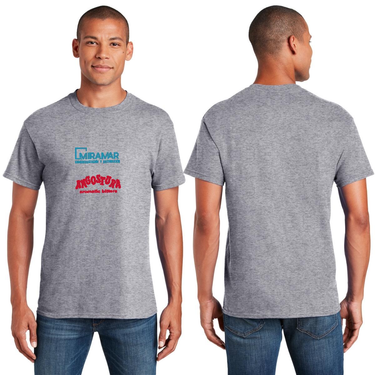 Playera Manga Corta Hombre Gris Personalizable Logo