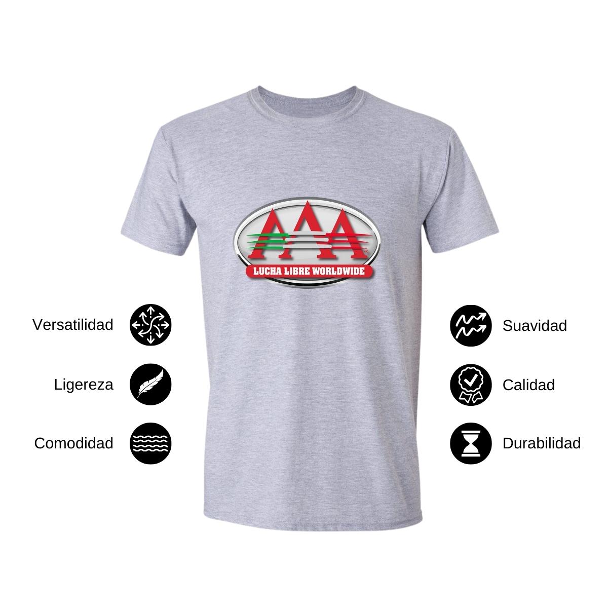 Playera Manga Corta Hombre Gris Personalizable Logo