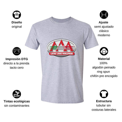 Playera Manga Corta Hombre Gris Personalizable Logo