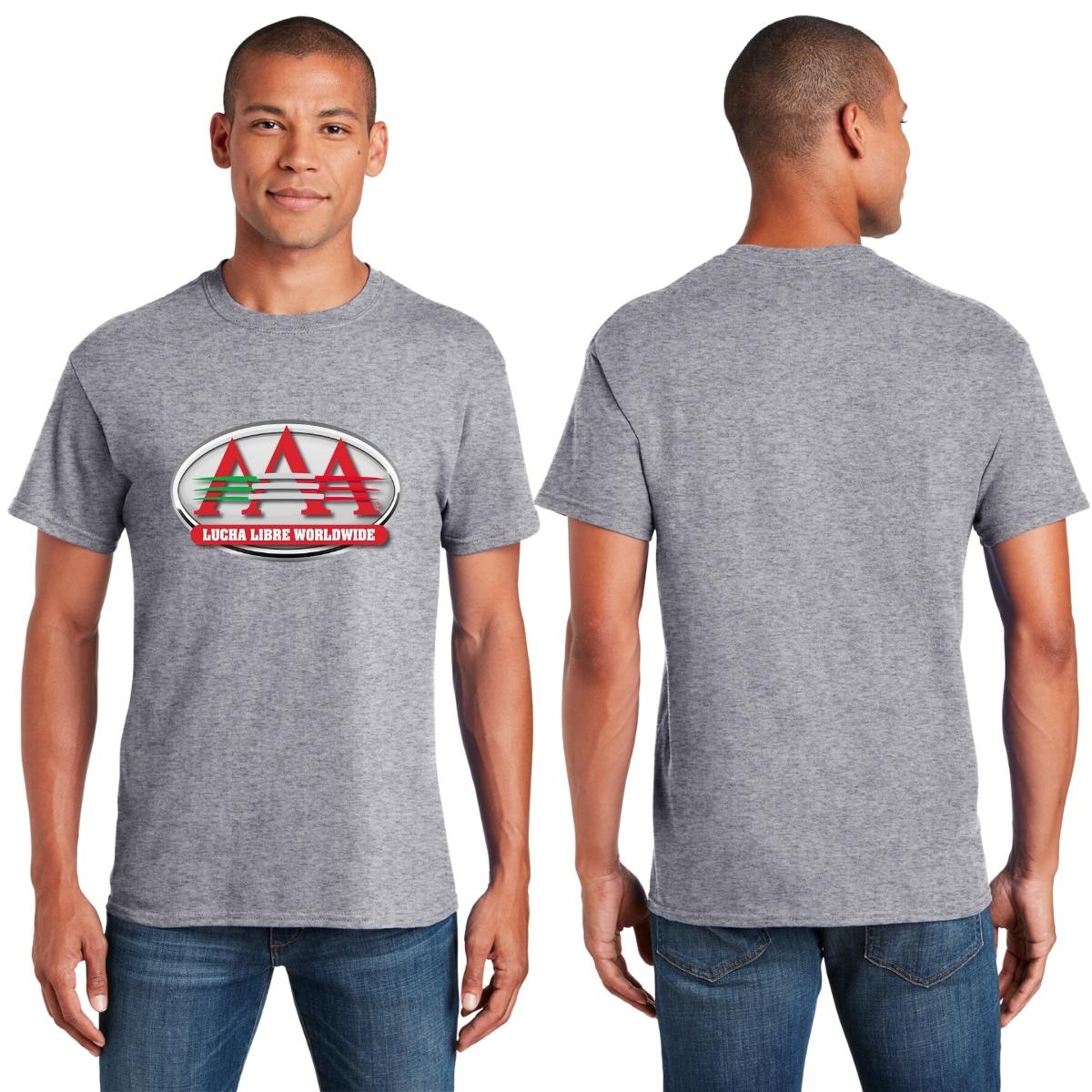 Playera Manga Corta Hombre Gris Personalizable Logo