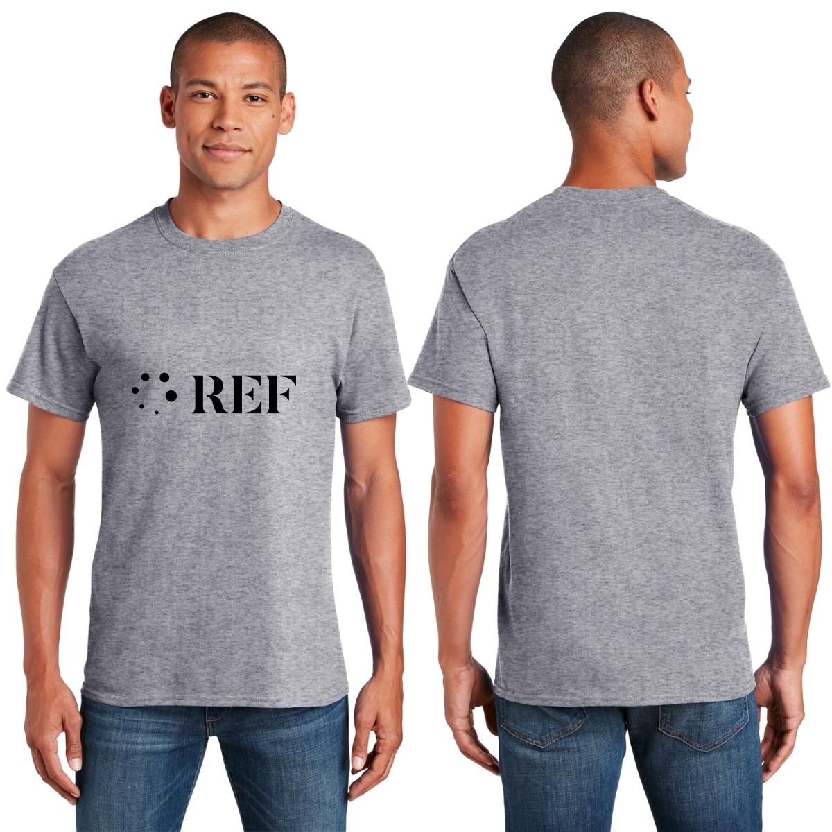 Playera Manga Corta Hombre Gris Personalizable Logo