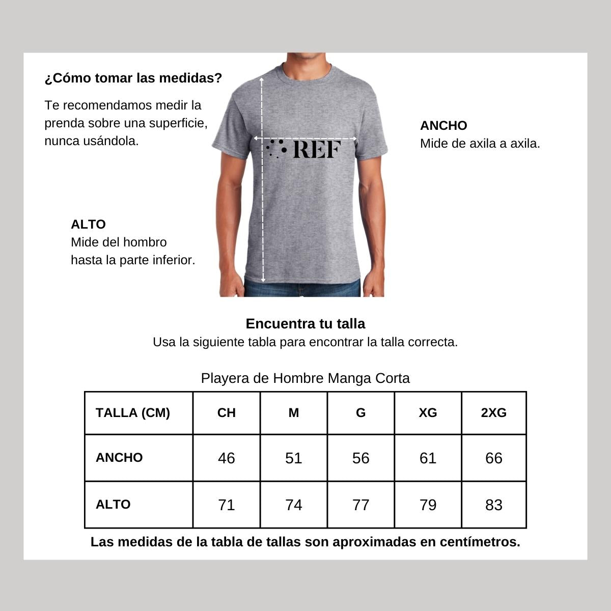 Playera Manga Corta Hombre Gris Personalizable Logo