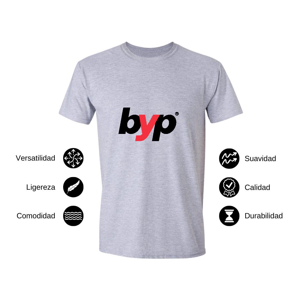 Playera Manga Corta Hombre Gris Personalizable Logo