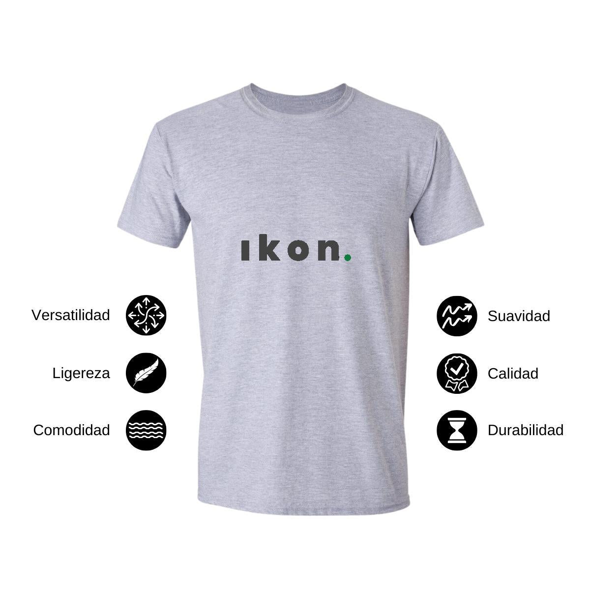 Playera Manga Corta Hombre Gris Personalizable Logo