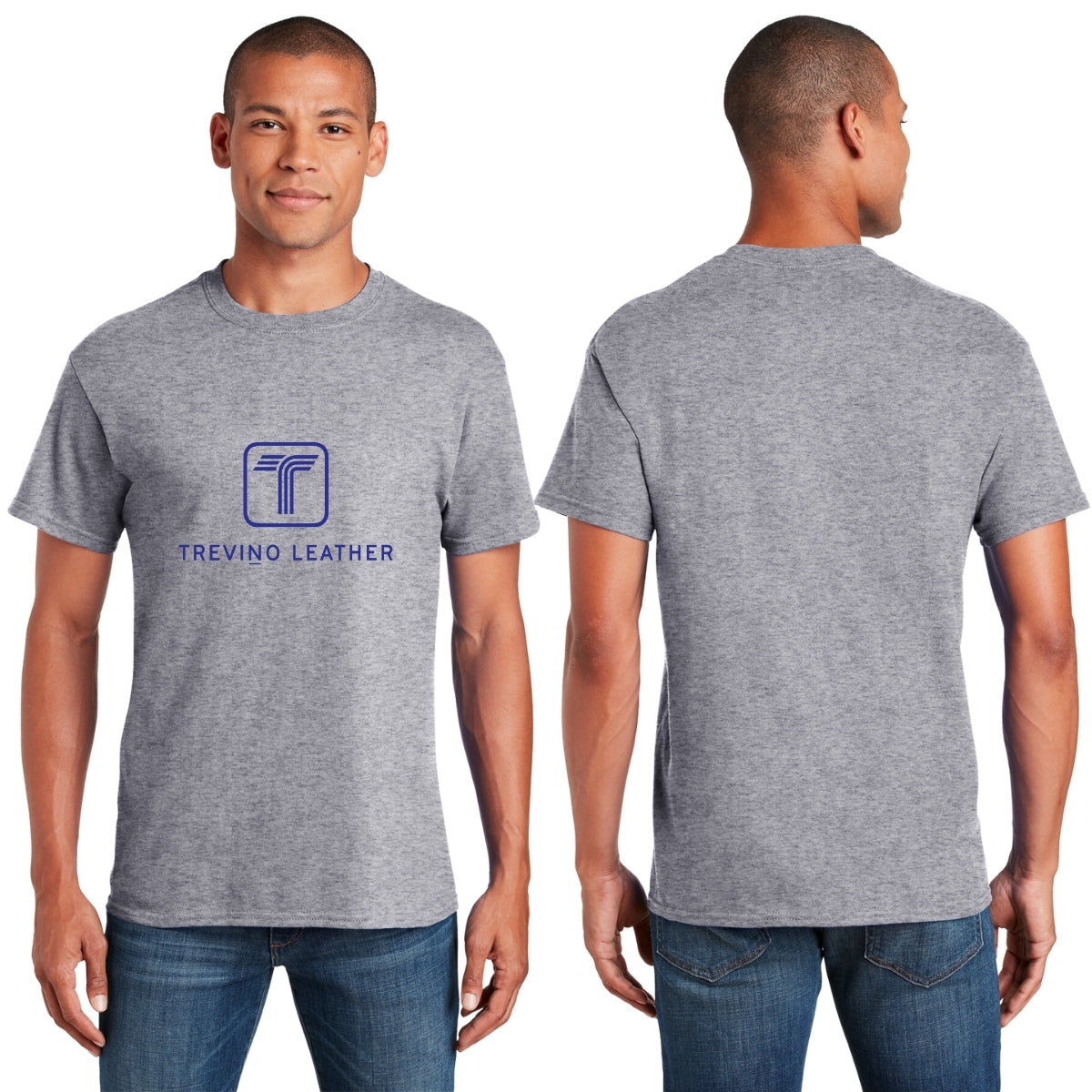 Playera Manga Corta Hombre Gris Personalizable Logo