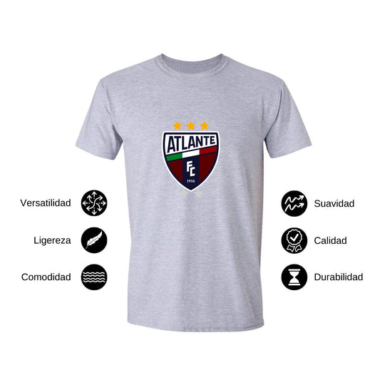 Playera Manga Corta Hombre Gris Personalizable Logo