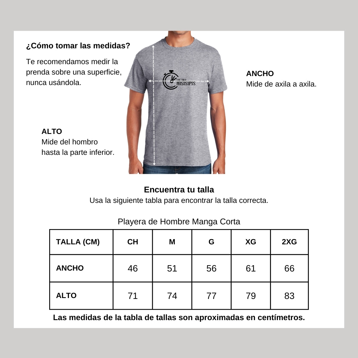 Playera Manga Corta Hombre Gris Personalizable Logo