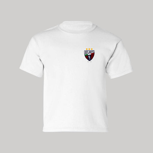 Playera Manga Corta Infantil Blanco Personalizable Escudo
