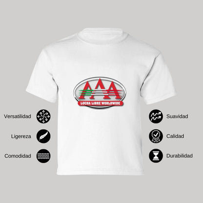 Playera Manga Corta Infantil Blanco Personalizable Logo