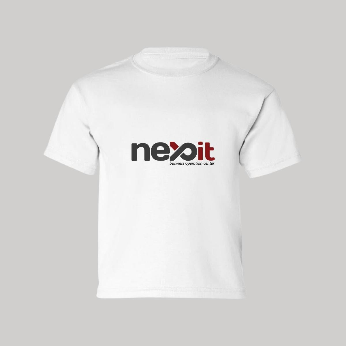 Playera Manga Corta Infantil Blanco Personalizable Logo