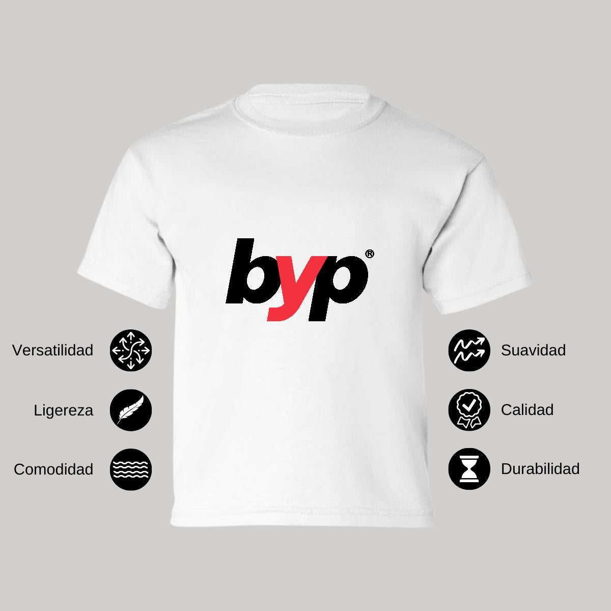 Playera Manga Corta Infantil Blanco Personalizable Logo