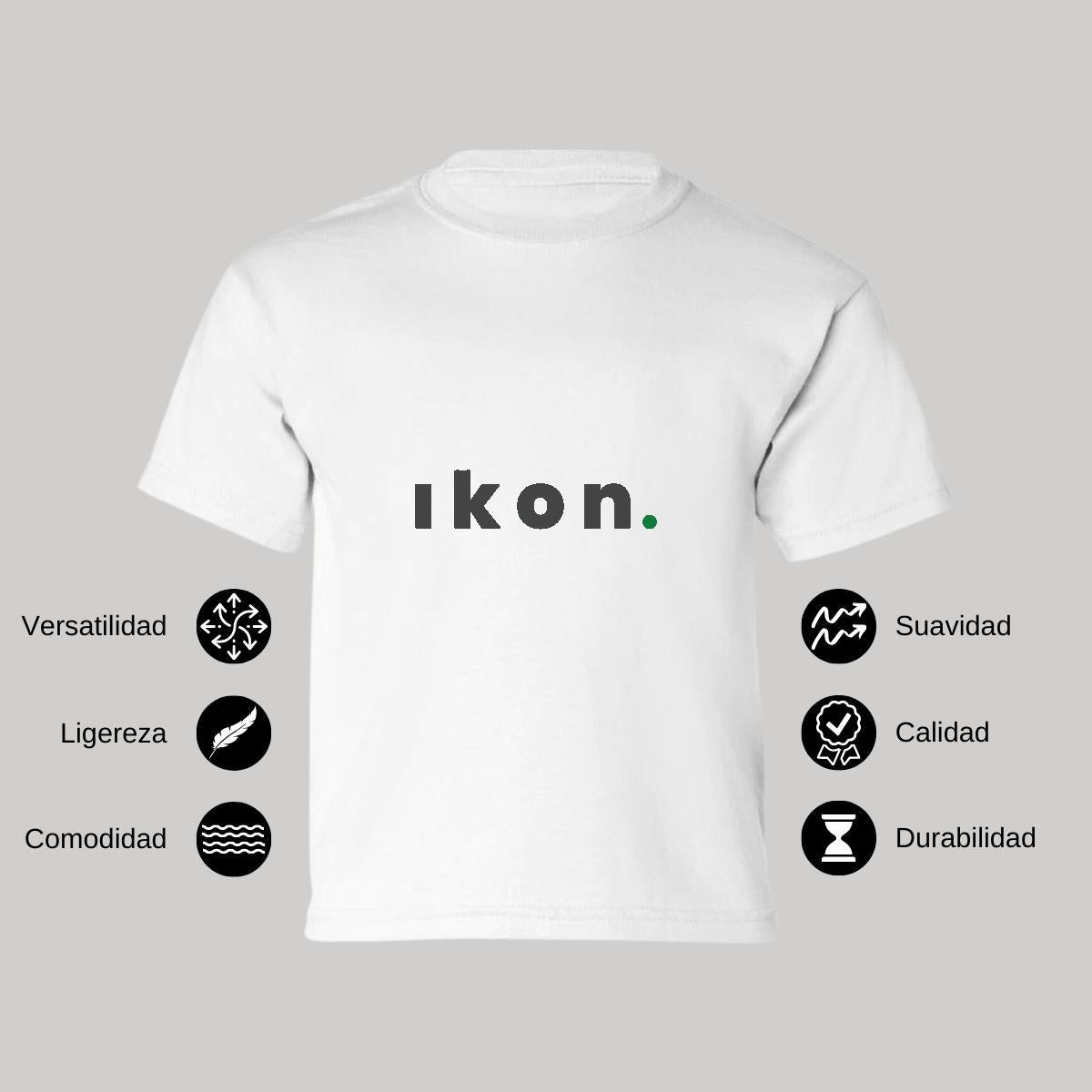 Playera Manga Corta Infantil Blanco Personalizable Logo