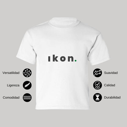 Playera Manga Corta Infantil Blanco Personalizable Logo