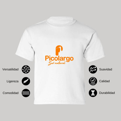Playera Manga Corta Infantil Blanco Personalizable Logo