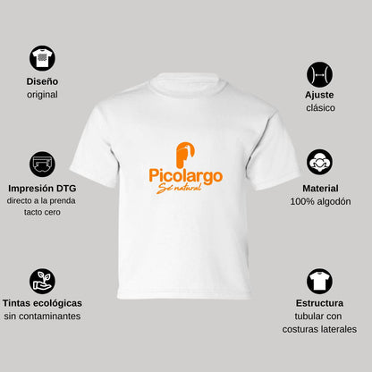 Playera Manga Corta Infantil Blanco Personalizable Logo