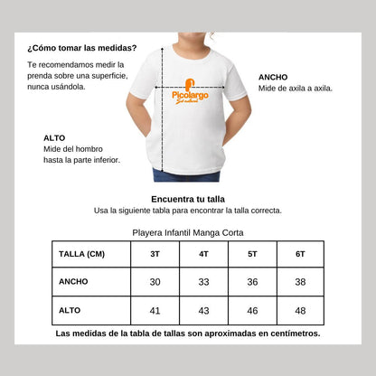 Playera Manga Corta Infantil Blanco Personalizable Logo