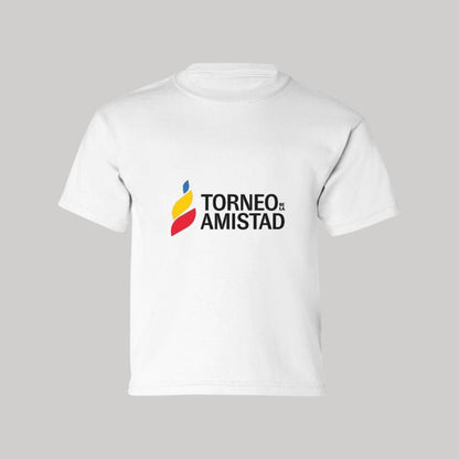 Playera Manga Corta Infantil Blanco Personalizable Logo