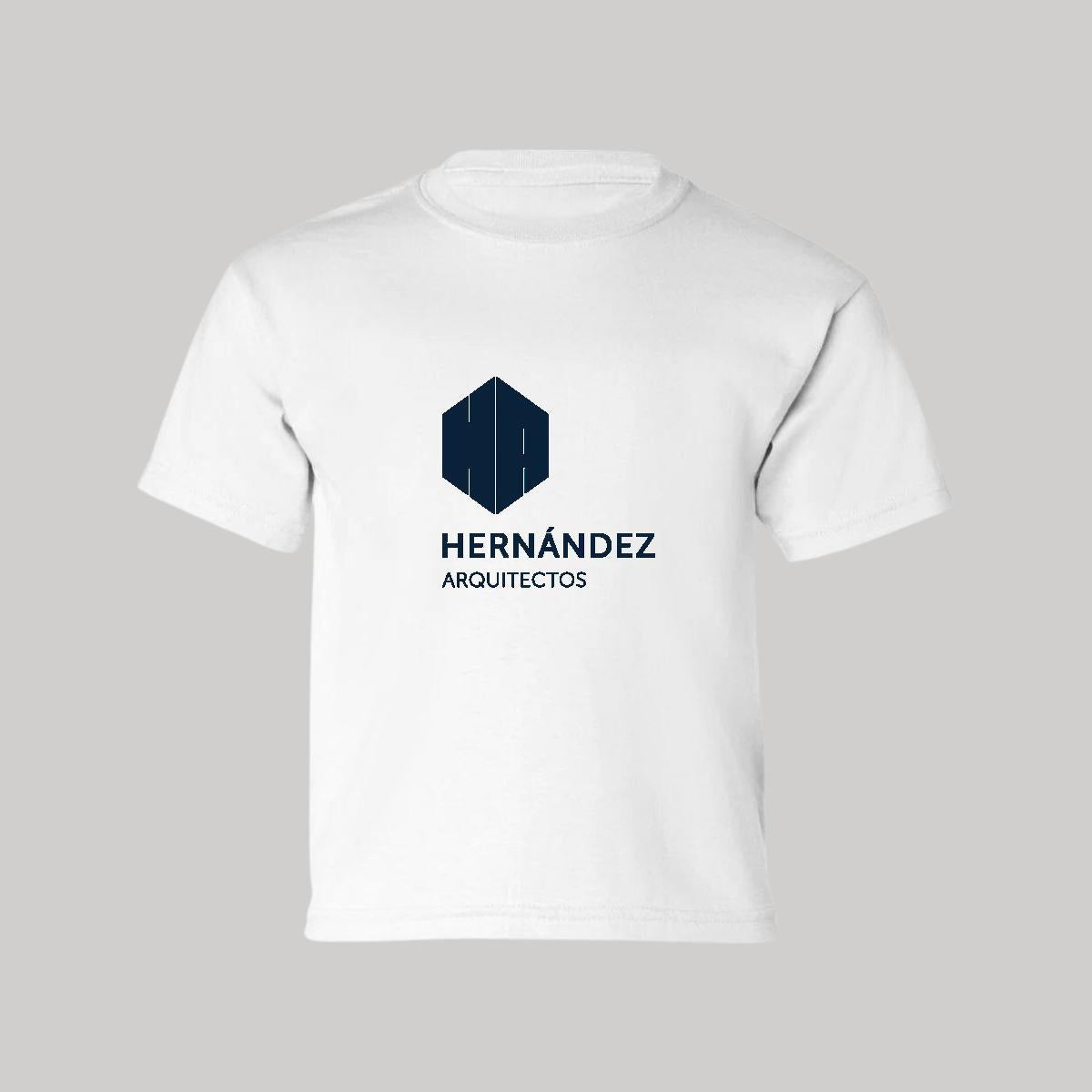 Playera Manga Corta Infantil Blanco Personalizable Logo