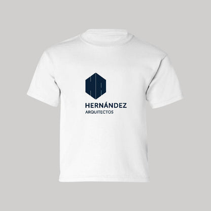Playera Manga Corta Infantil Blanco Personalizable Logo