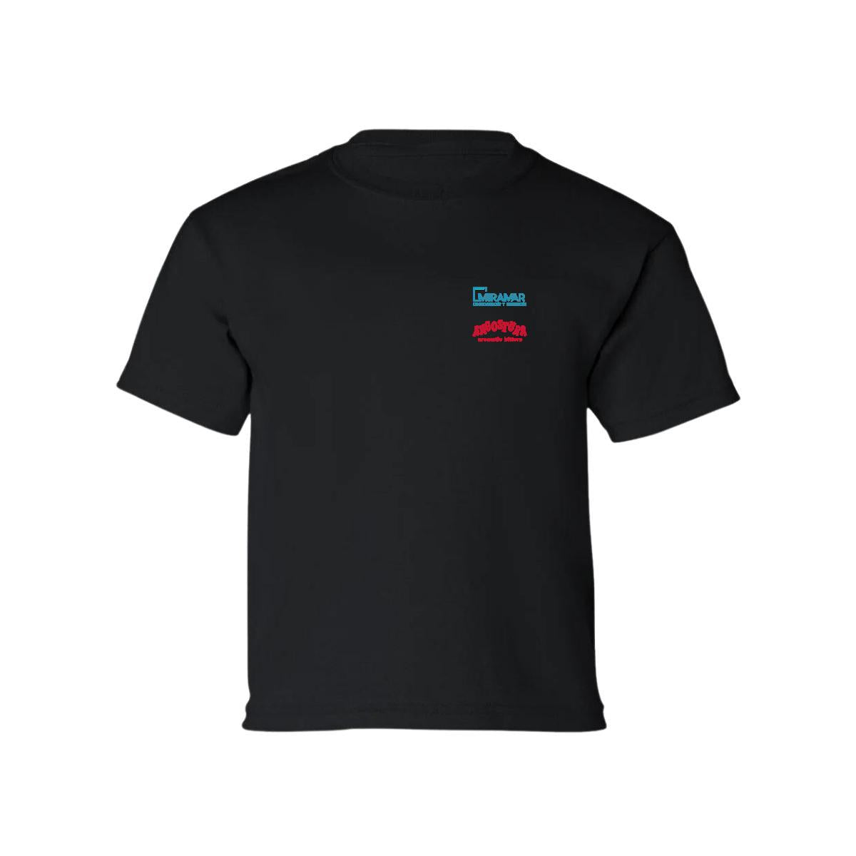 Playera Manga Corta Infantil Negro Personalizable Escudo