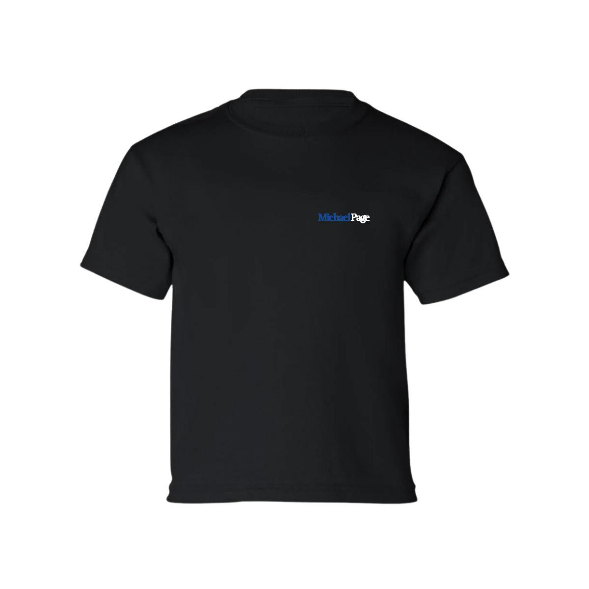 Playera Manga Corta Infantil Negro Personalizable Escudo