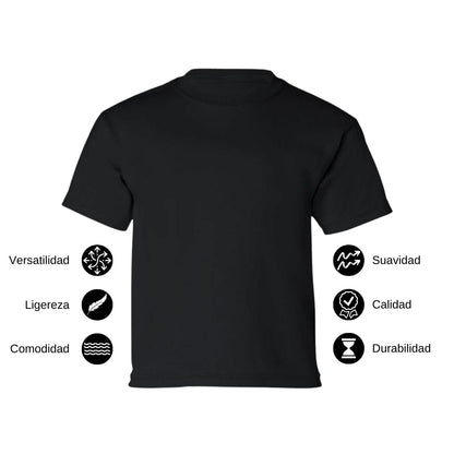 Playera Manga Corta Infantil Negro Personalizable Logo