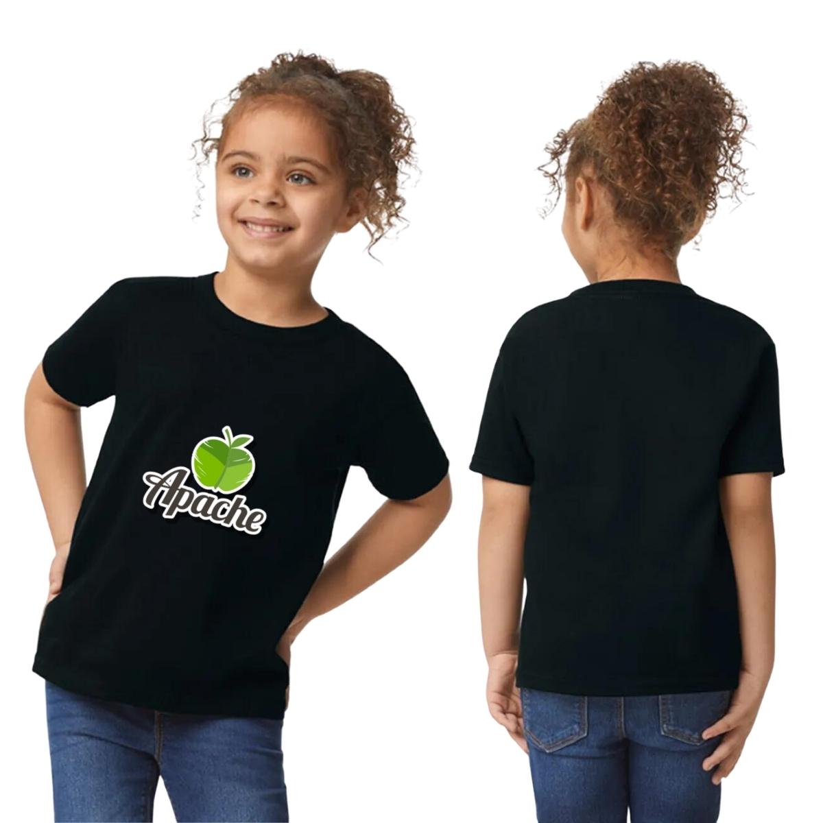 Playera Manga Corta Infantil Negro Personalizable Logo