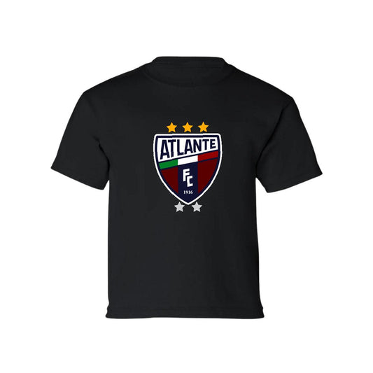 Playera Manga Corta Infantil Negro Personalizable Logo
