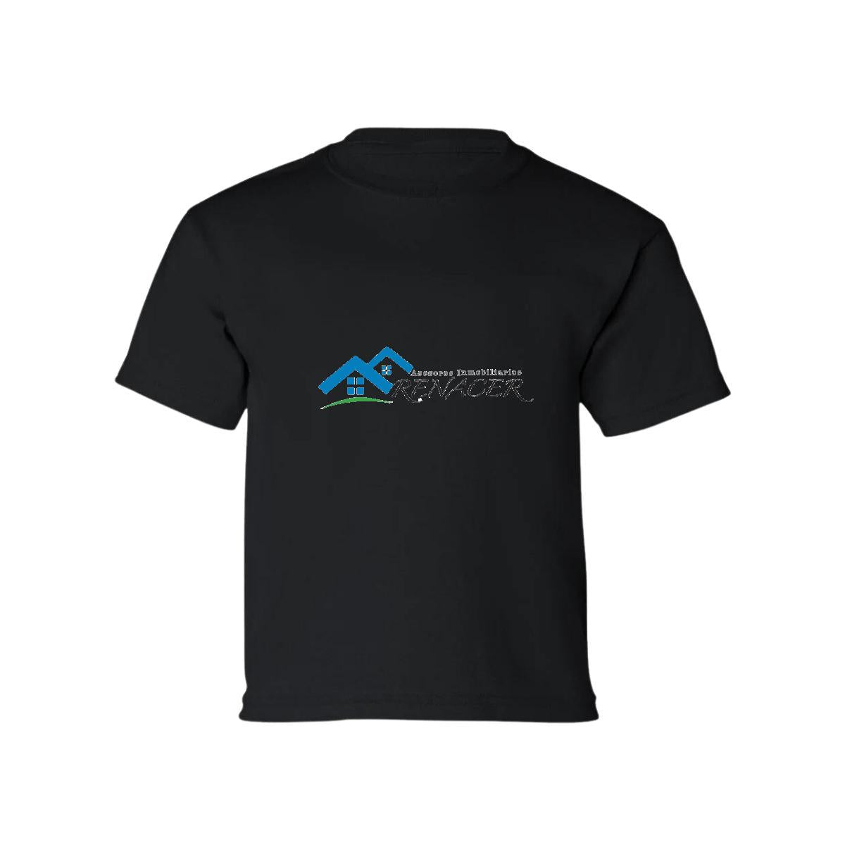 Playera Manga Corta Infantil Negro Personalizable Logo