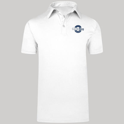 Playera Tipo Polo Hombre Manga Corta Blanco Personalizable Escudo