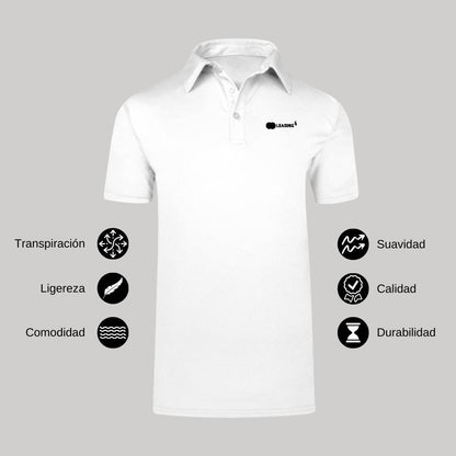 Playera Tipo Polo Hombre Manga Corta Blanco Personalizable Escudo