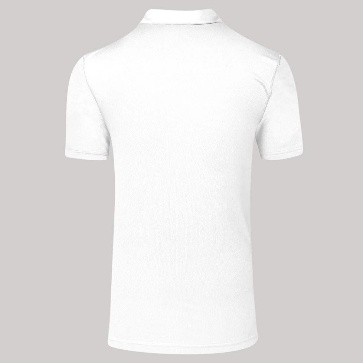 Playera Tipo Polo Hombre Manga Corta Blanco Personalizable Escudo