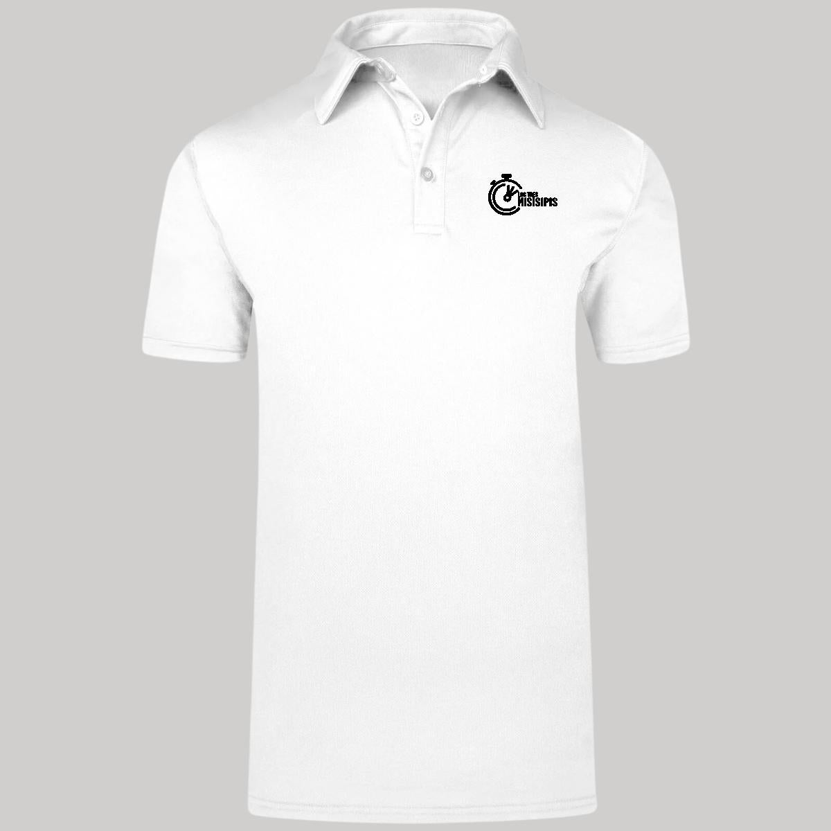 Playera Tipo Polo Hombre Manga Corta Blanco Personalizable Escudo