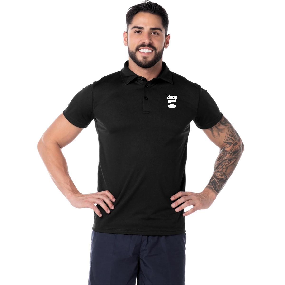 Playera Tipo Polo Hombre Manga Corta Negro Personalizable Escudo