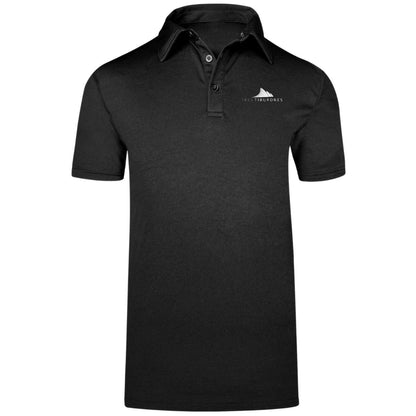 Playera Tipo Polo Hombre Manga Corta Negro Personalizable Escudo