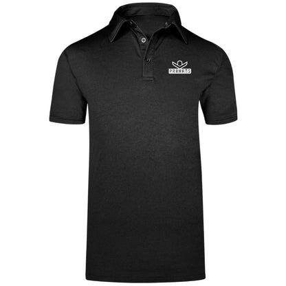Playera Tipo Polo Hombre Manga Corta Negro Personalizable Escudo
