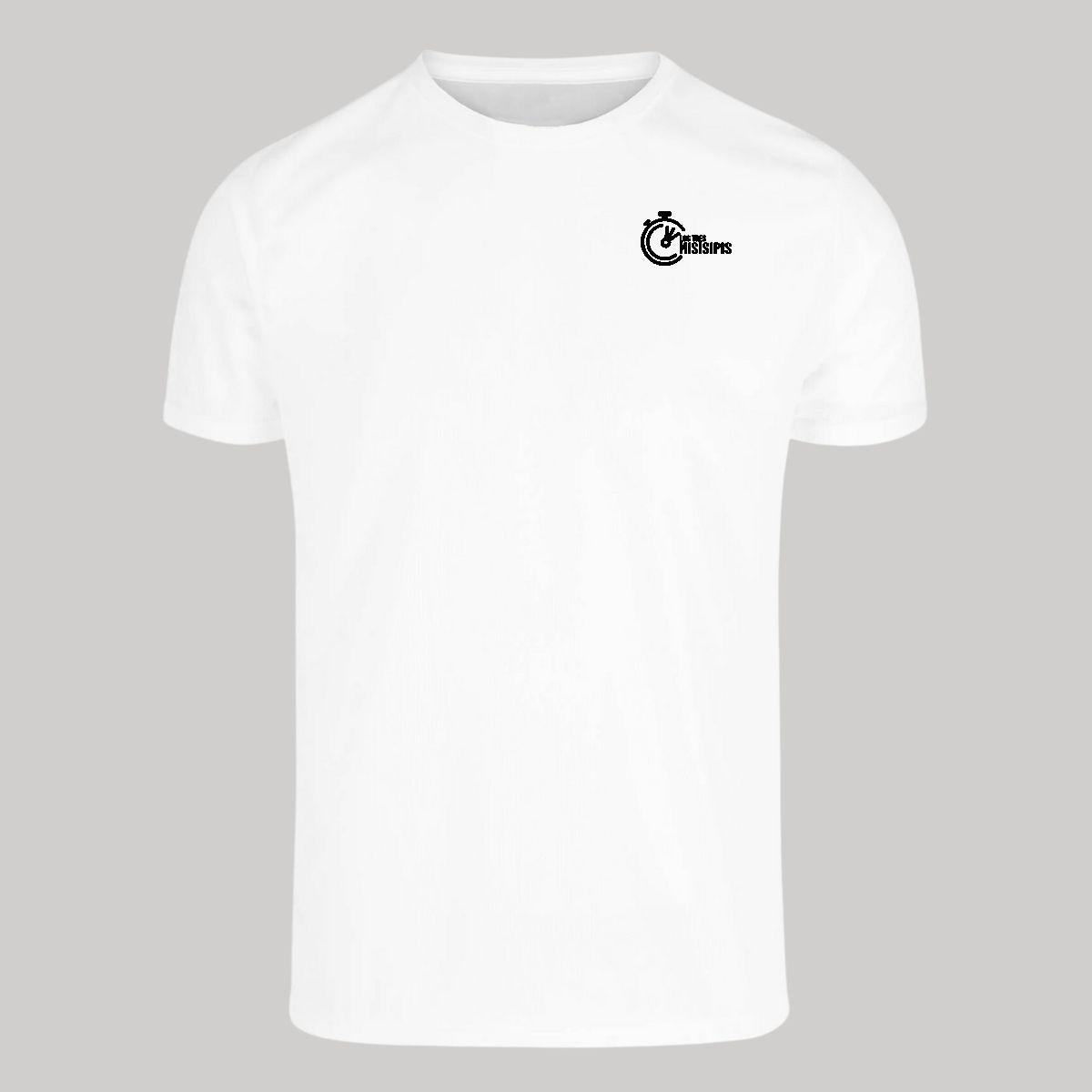 Playera Transpirable Hombre Manga Corta Blanca Escudo