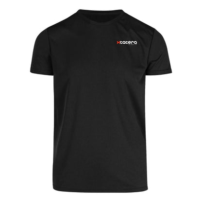 Playera Transpirable Hombre Manga Corta Negra Escudo