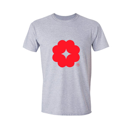 Playera Manga Corta Hombre Gris Logo Personalizable