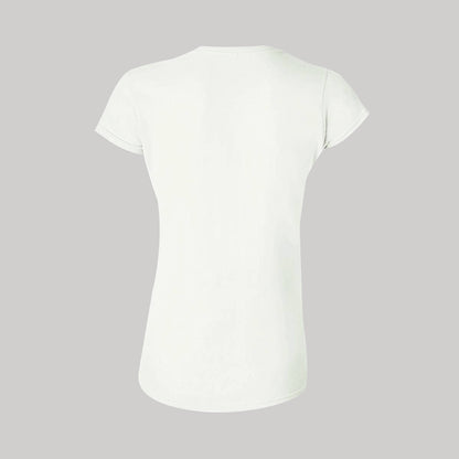 Playera Manga Corta Mujer Blanco Logo Personalizable