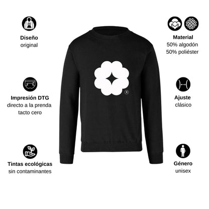 Sudadera Unisex Negro Logo Personalizable