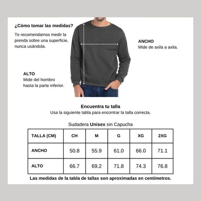 Sudadera Unisex Blanco Logo Nombre Personalizable