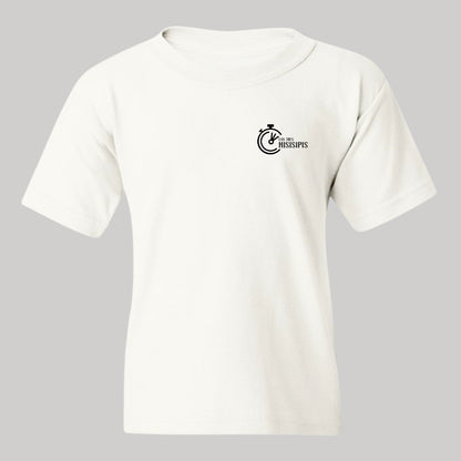 Playera Blanca Cuello Redondo Manga Corta Para Niño y Niña Escudo