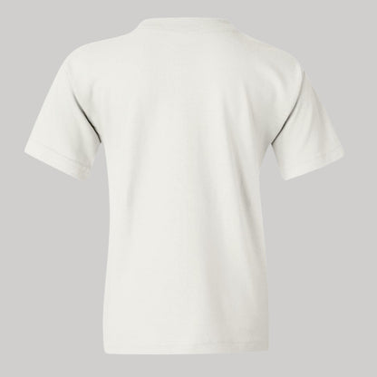 Playera Blanca Cuello Redondo Manga Corta Para Niño y Niña Escudo