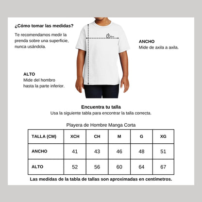 Playera Blanca Cuello Redondo Manga Corta Para Niño y Niña Escudo