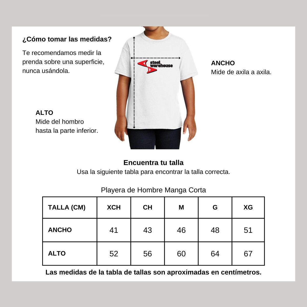 Playera Blanca Cuello Redondo Manga Corta Para Niño y Niña Logo
