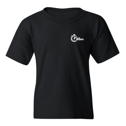 Playera Negra Cuello Redondo Manga Corta Para Niño y Niña Escudo