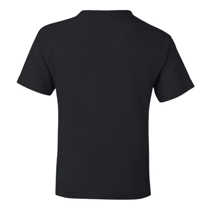 Playera Negra Cuello Redondo Manga Corta Para Niño y Niña Escudo