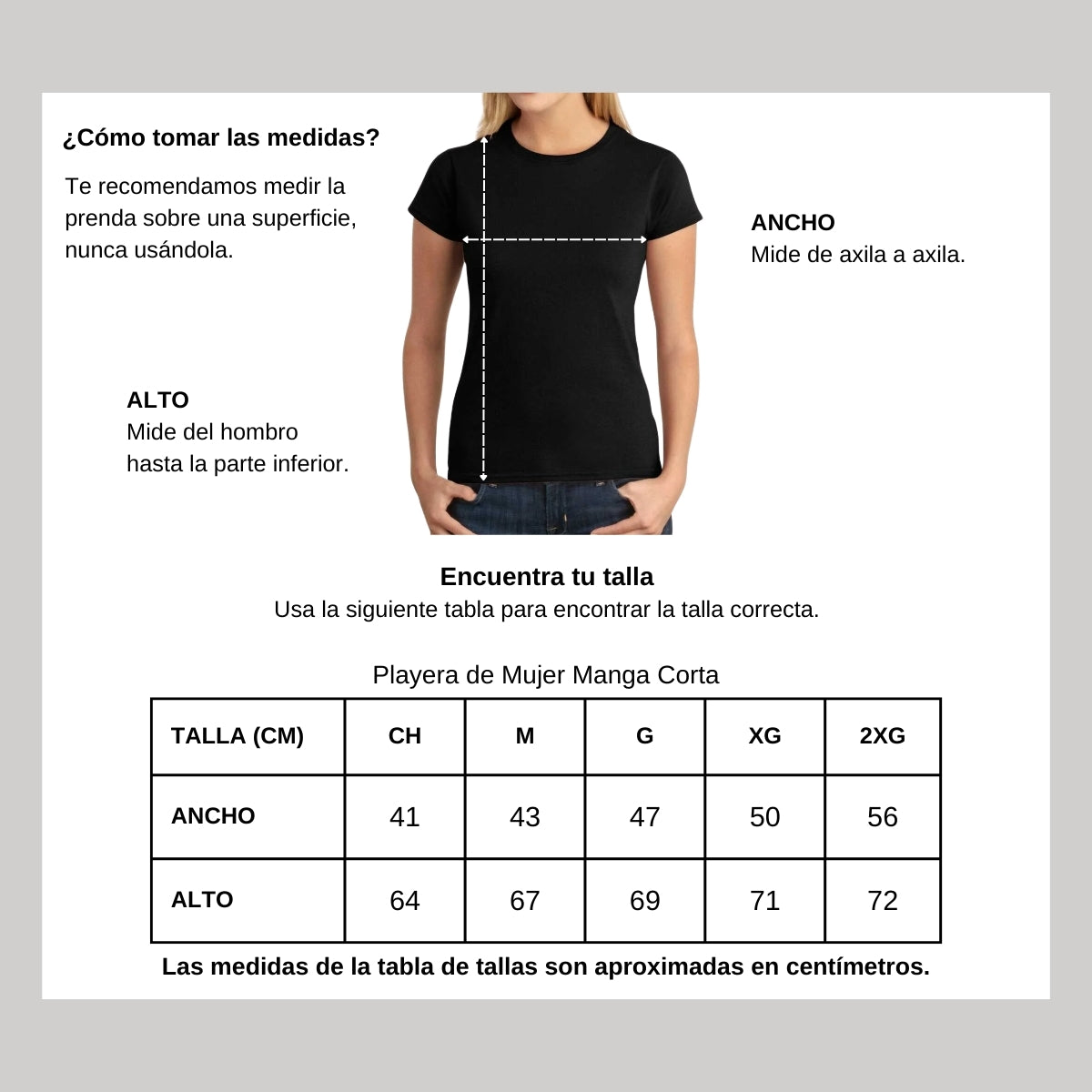 Playera Manga Corta Mujer Negro Personalizable Escudo